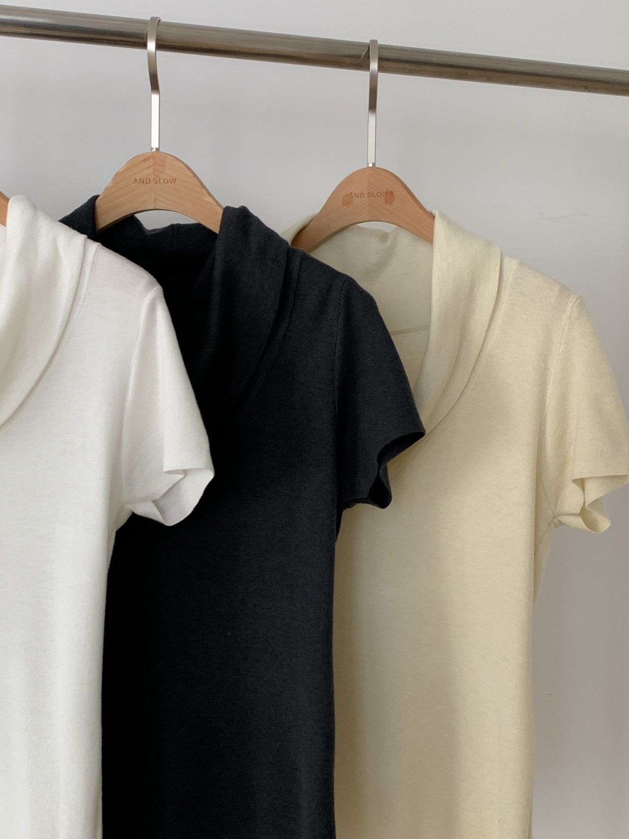 Soft Drape Cowl Neck Knit Top