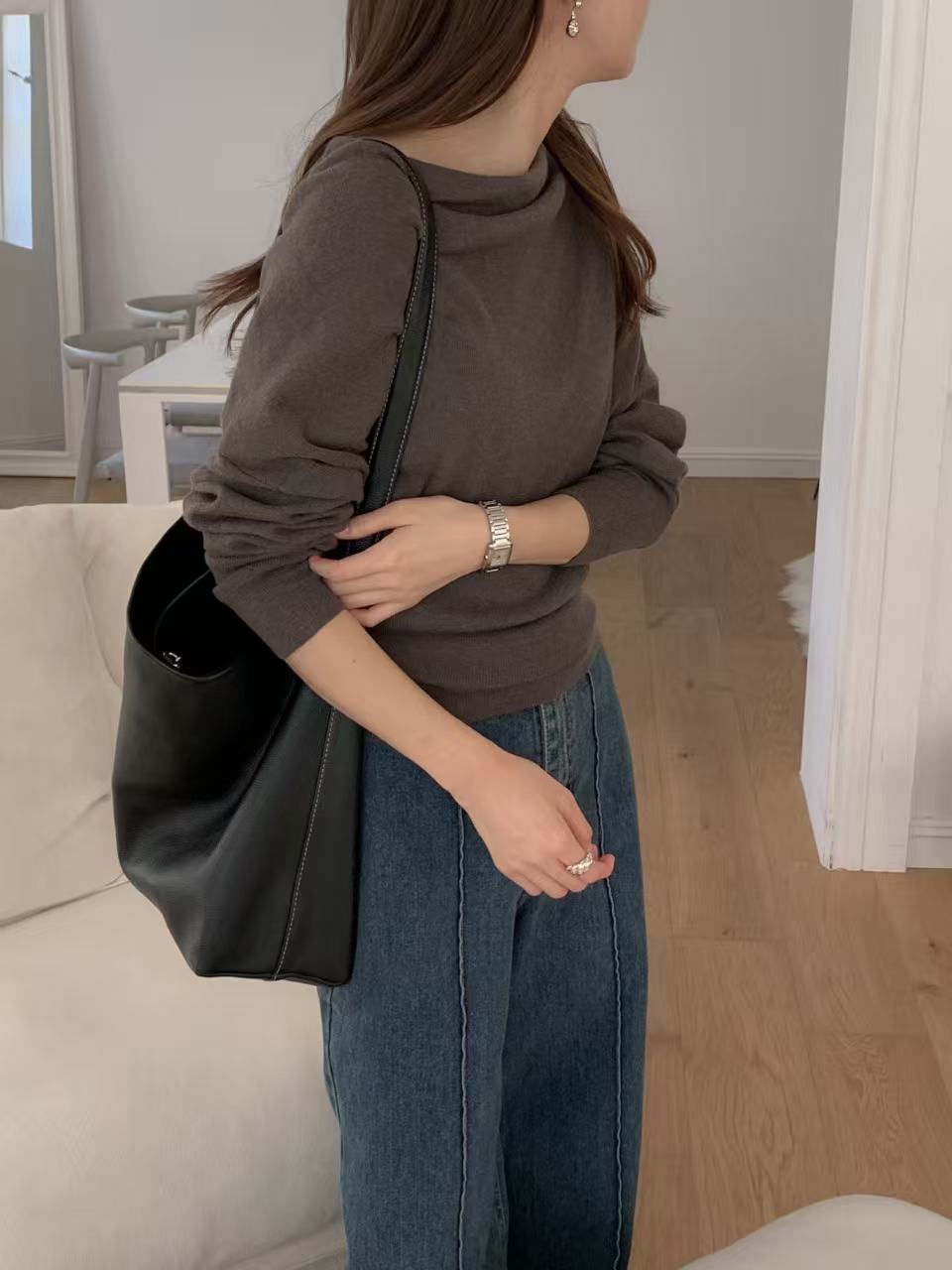 Draped Knit Top