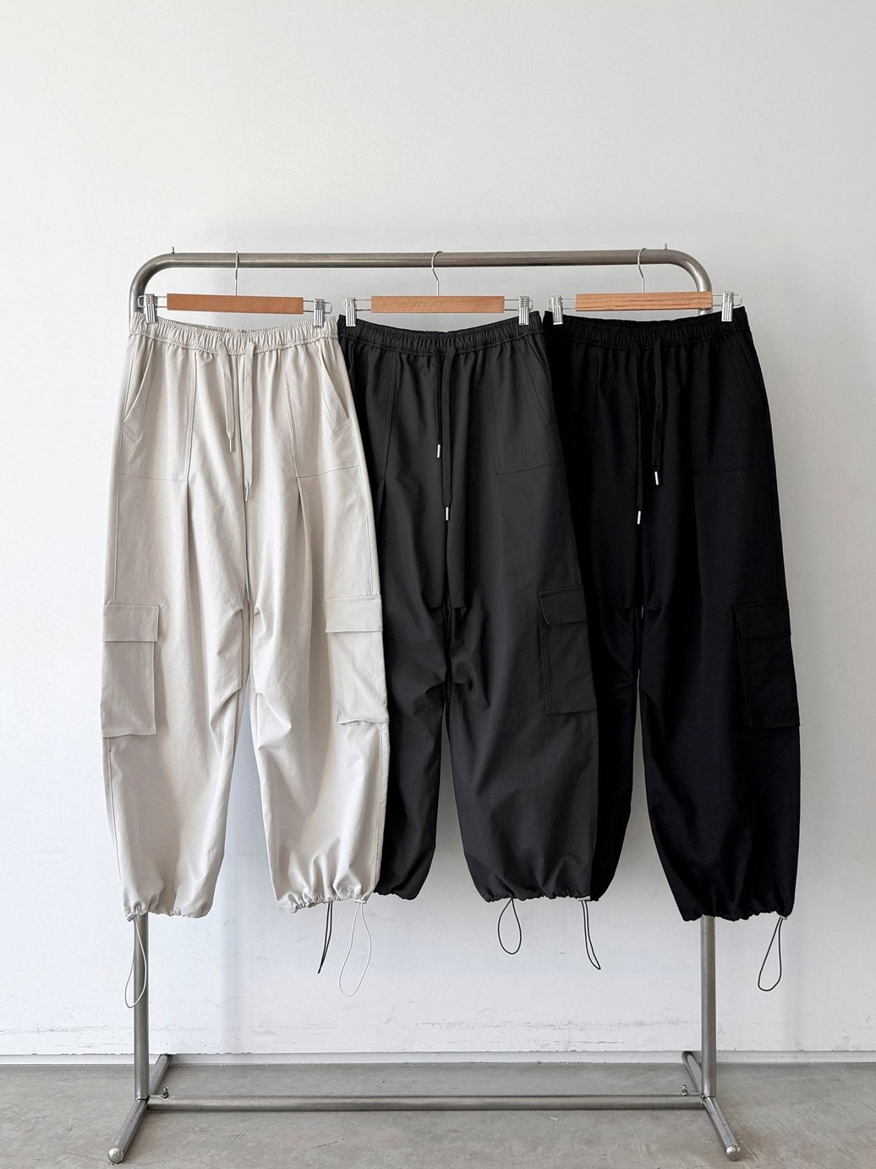 Wide Cargo Parachute Pants