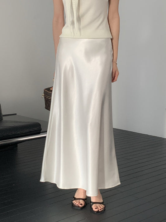 Satin Longline Skirt