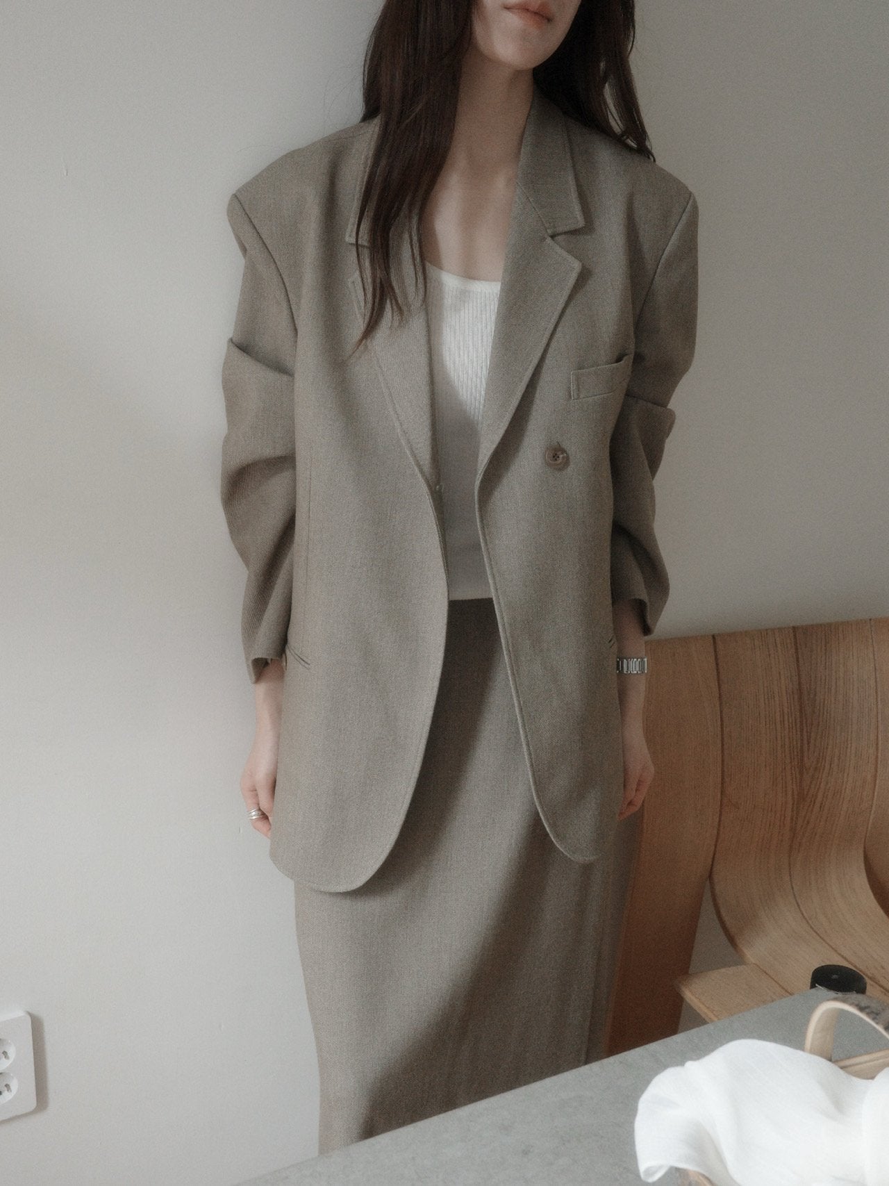 Oversized Wool-Blend Blazer