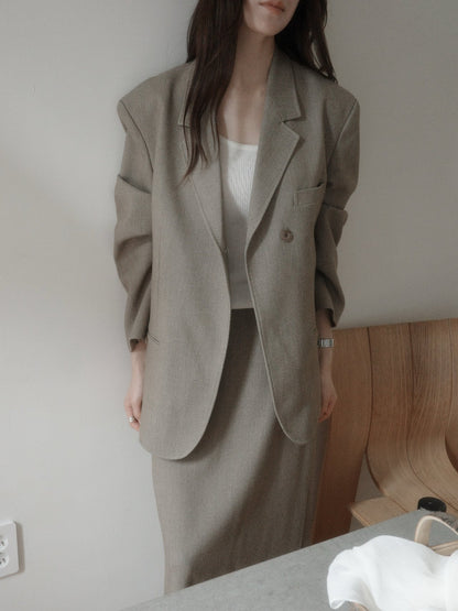 Oversized Wool-Blend Blazer