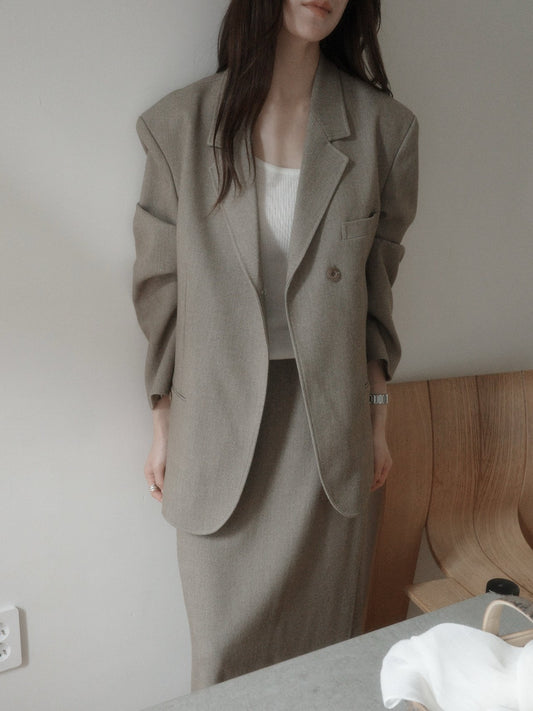 Oversized Wool-Blend Blazer