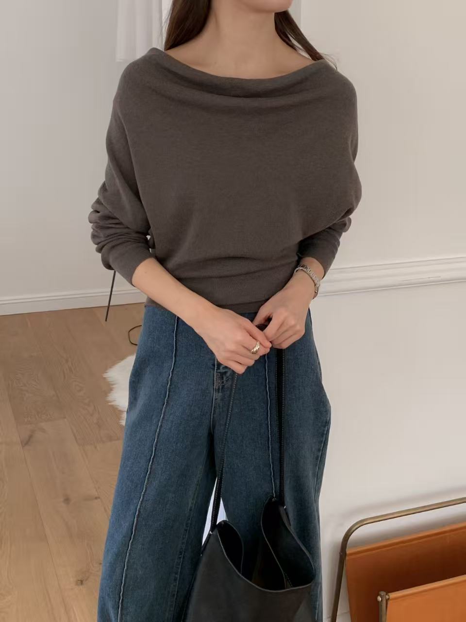 Draped Knit Top
