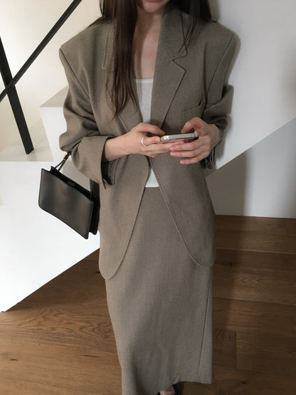 Oversized Wool-Blend Blazer