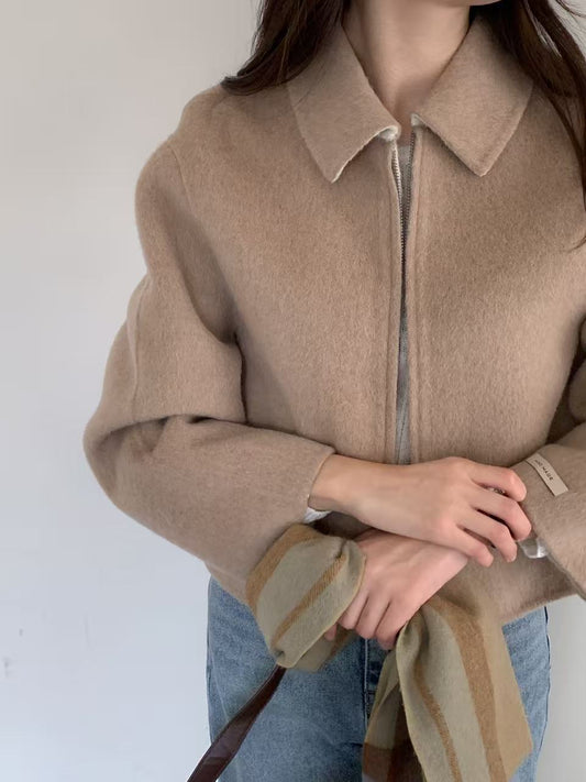 Classic Alpaca Short Handmade Coat