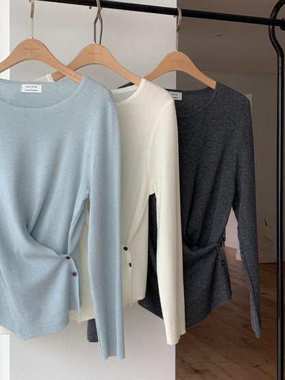 Asymmetrical Wrap Knit Top
