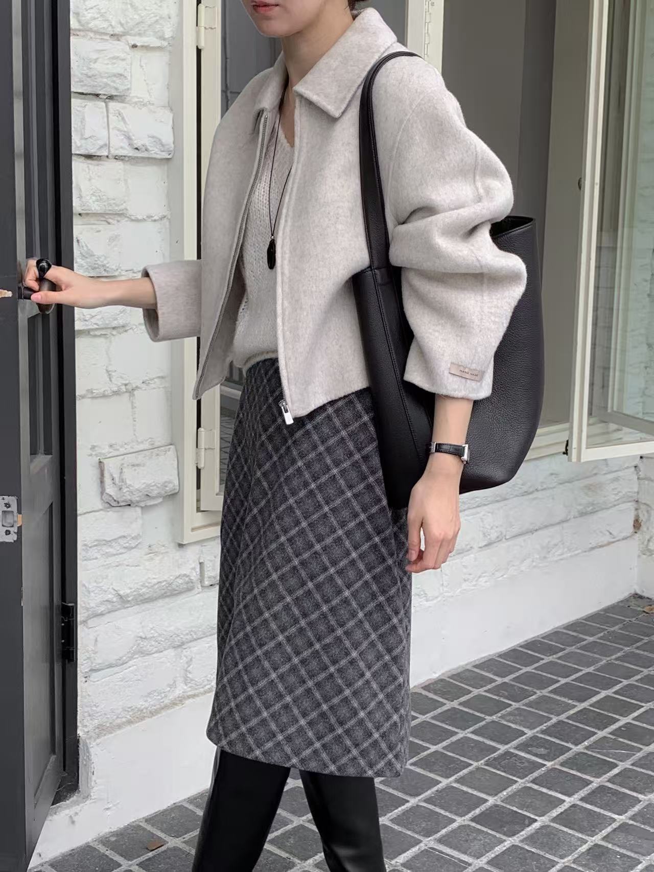 Classic Alpaca Short Handmade Coat