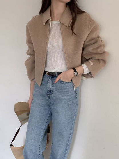 Classic Alpaca Short Handmade Coat
