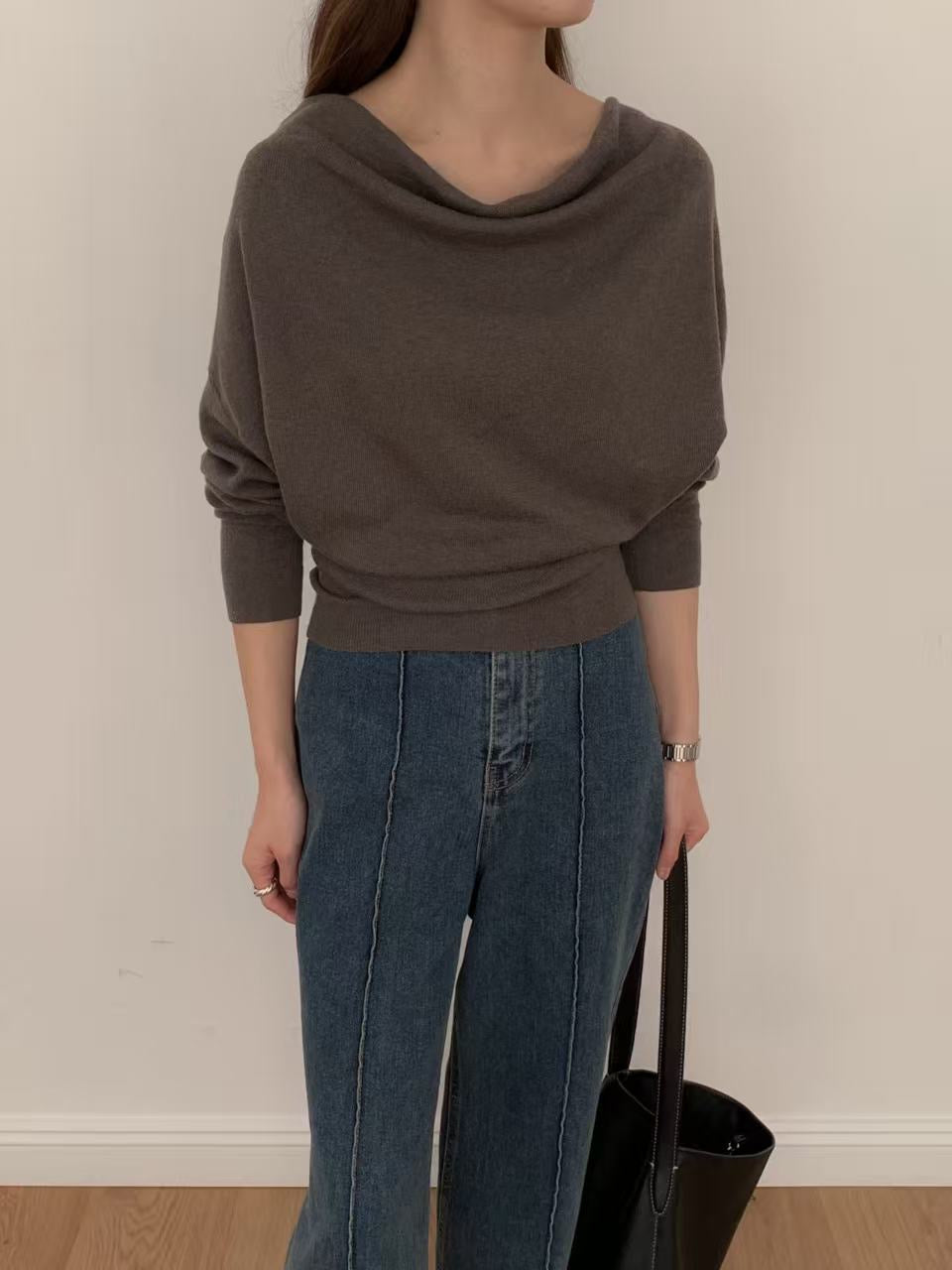 Draped Knit Top