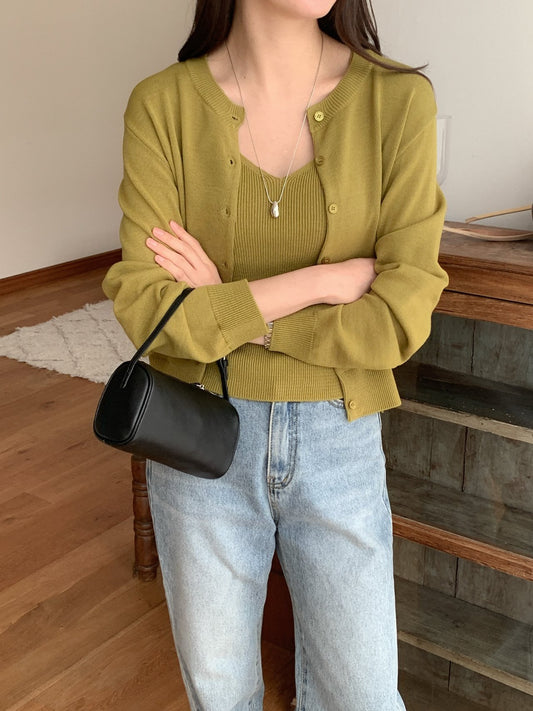 Knit Tank & Cardigan Set