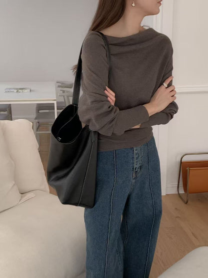 Draped Knit Top