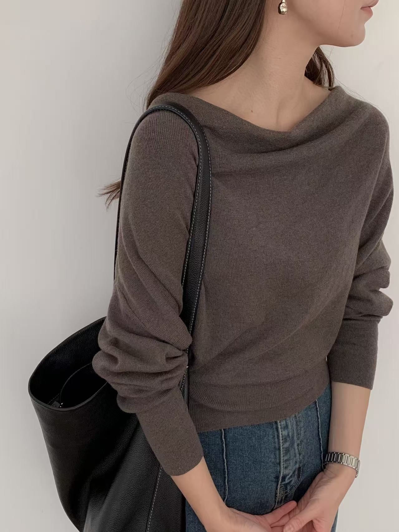 Draped Knit Top