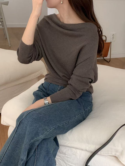 Draped Knit Top
