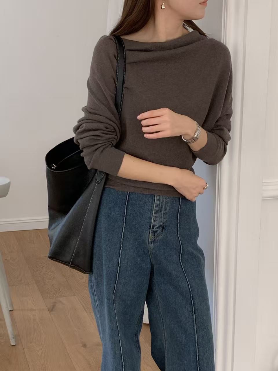 Draped Knit Top