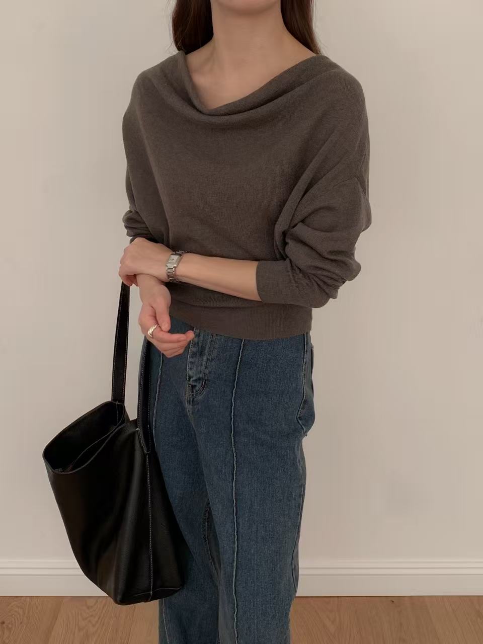 Draped Knit Top