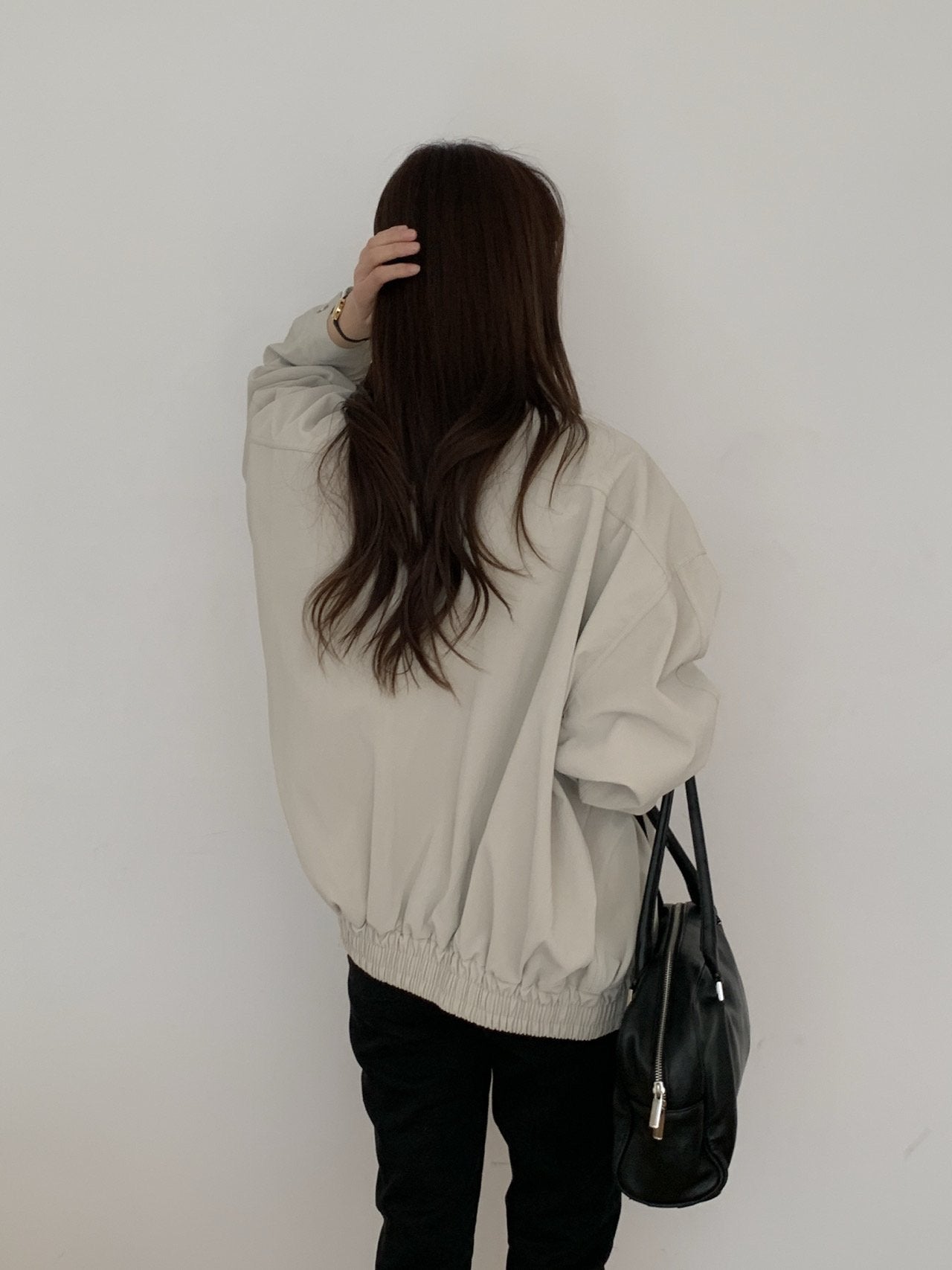 Ribbed Blouson Jacket