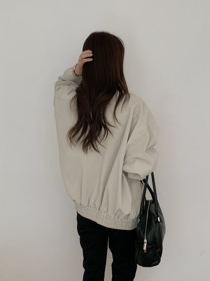 Ribbed Blouson Jacket