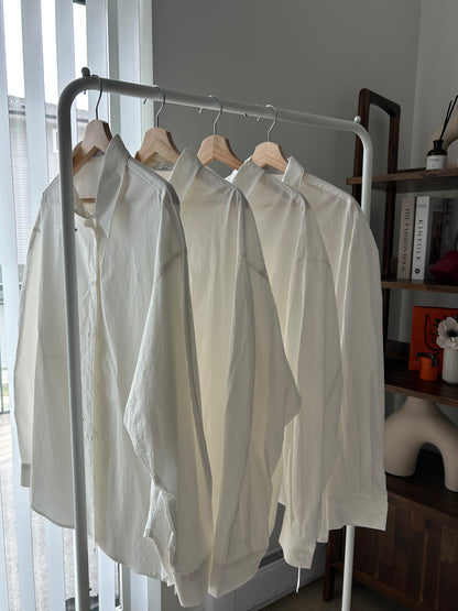 Oversized Back Button Shirt