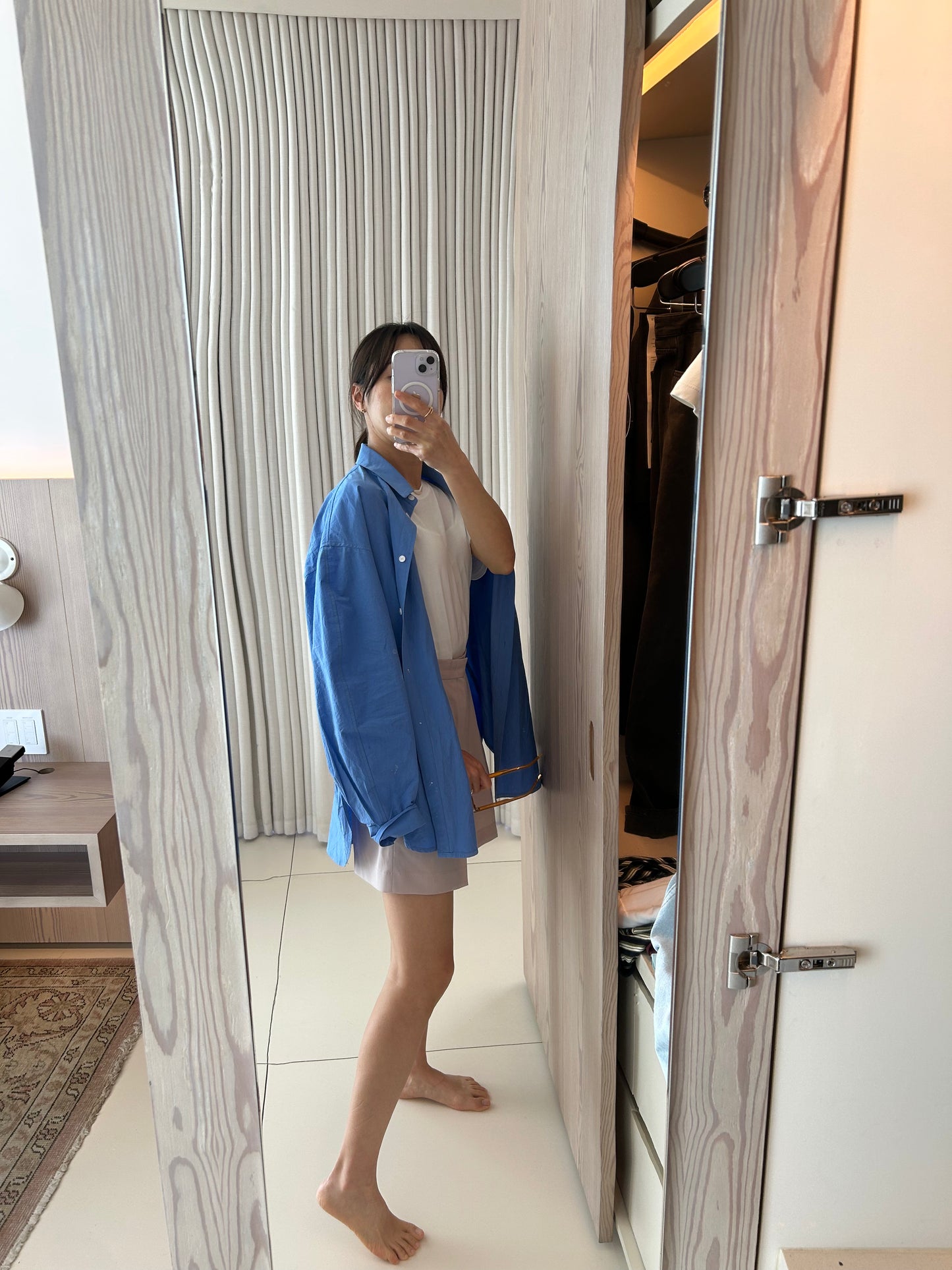 Oversized Back Button Shirt