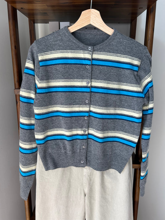 Striped Cashmere Cardigan