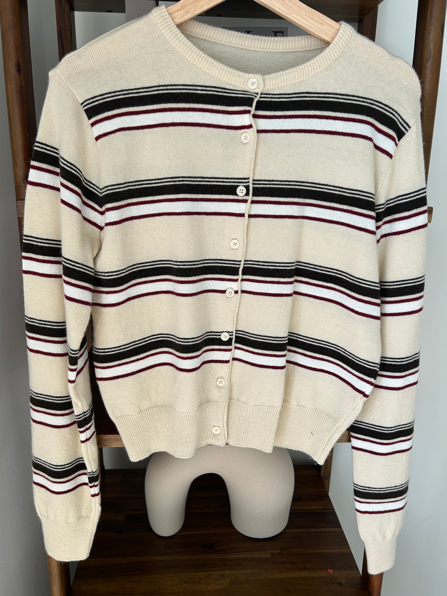 Striped Cashmere Cardigan