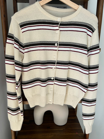 Striped Cashmere Cardigan