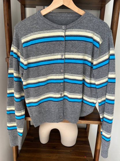 Striped Cashmere Cardigan