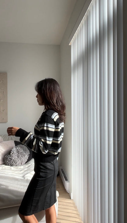 Striped Cashmere Cardigan