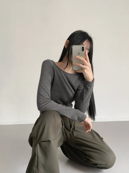 Essential Fitted Long-Sleeve Tee