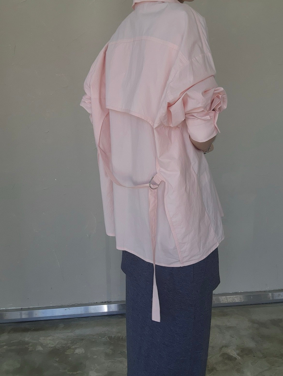 Oversized Utility Back Button Shirt