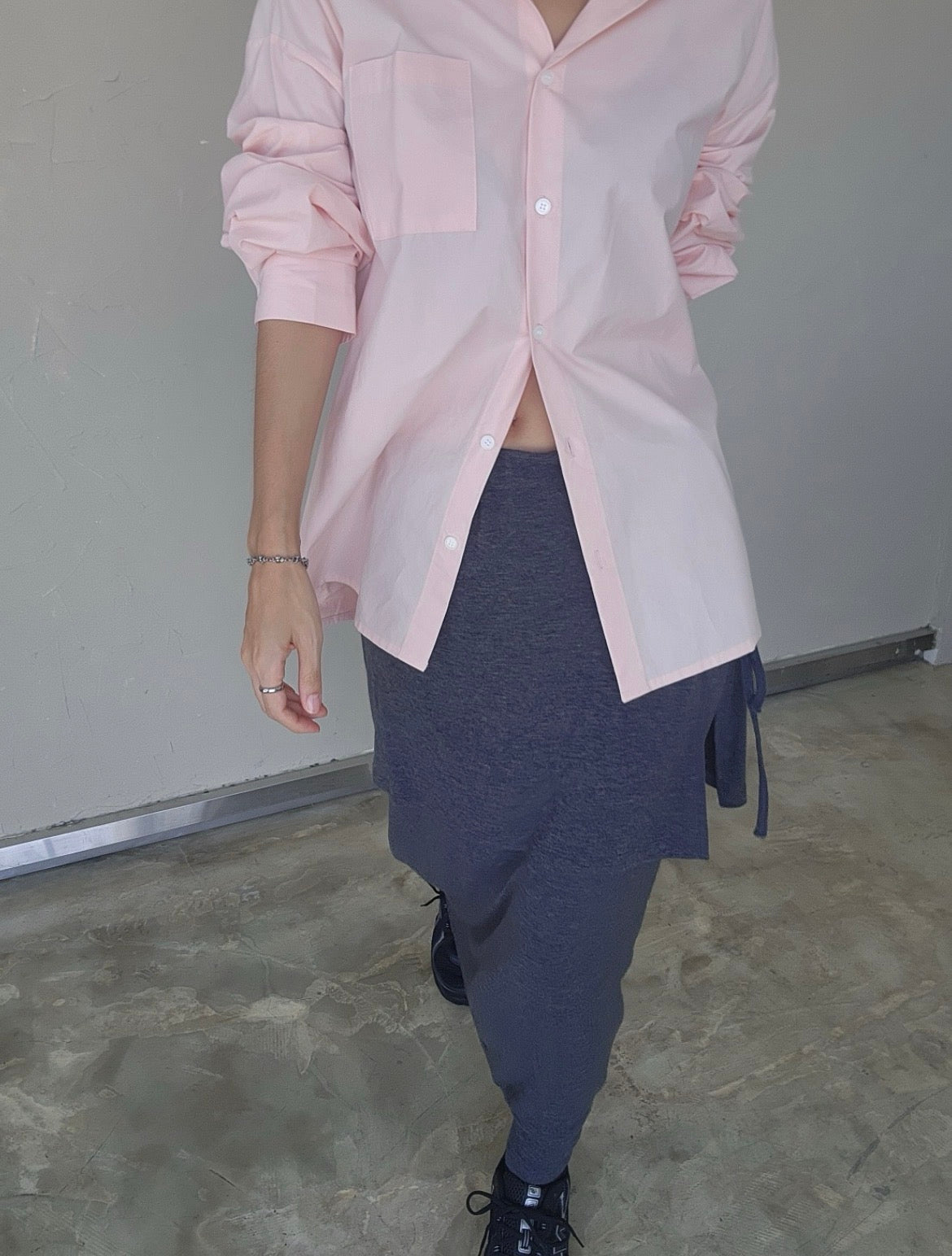 Oversized Utility Back Button Shirt