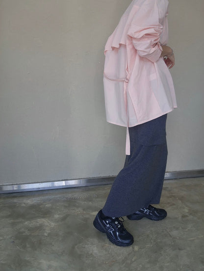 Oversized Utility Back Button Shirt