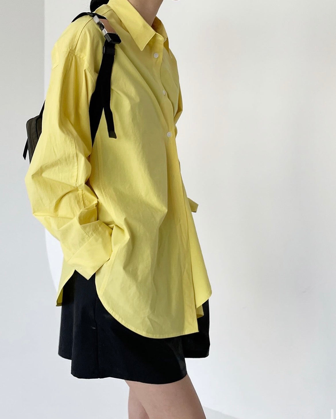 Oversized Utility Back Button Shirt