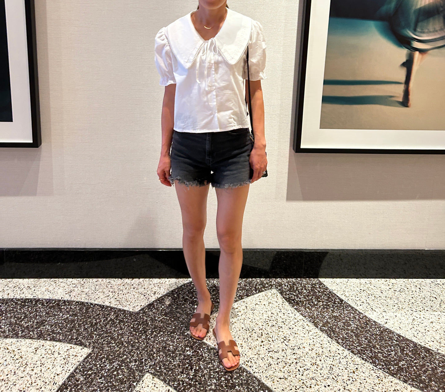 White Lace Collar Blouse