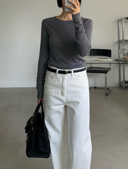 Bold Slim Ribbed Top