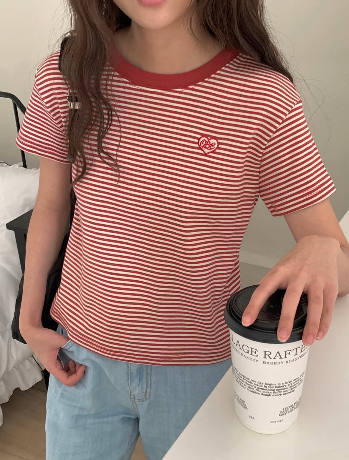 Stripe Cropped T-Shirt