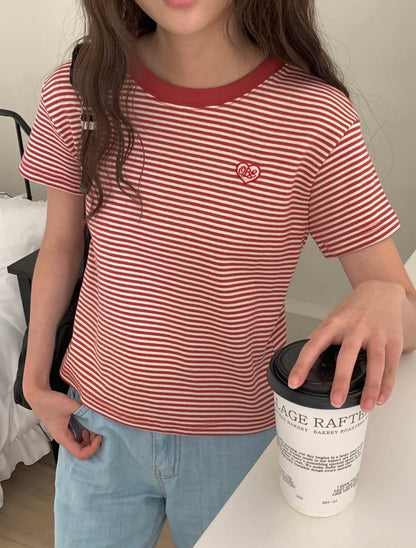 Stripe Cropped T-Shirt