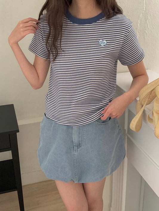 Stripe Cropped T-Shirt