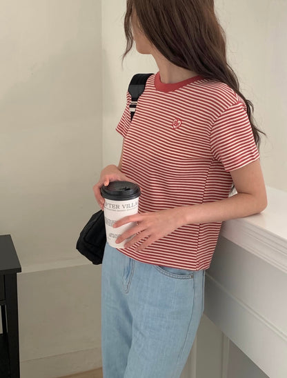 Stripe Cropped T-Shirt