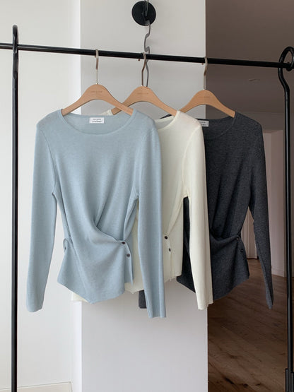 Asymmetrical Wrap Knit Top