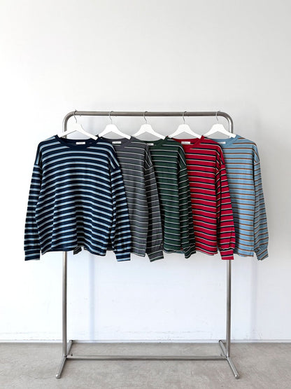 Classic Stripe Oversized Long Sleeve Tee