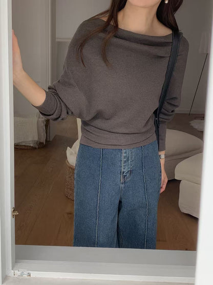 Draped Knit Top