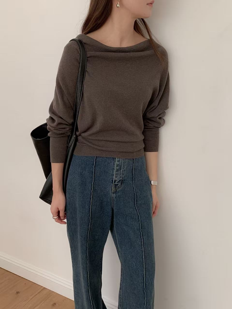 Draped Knit Top