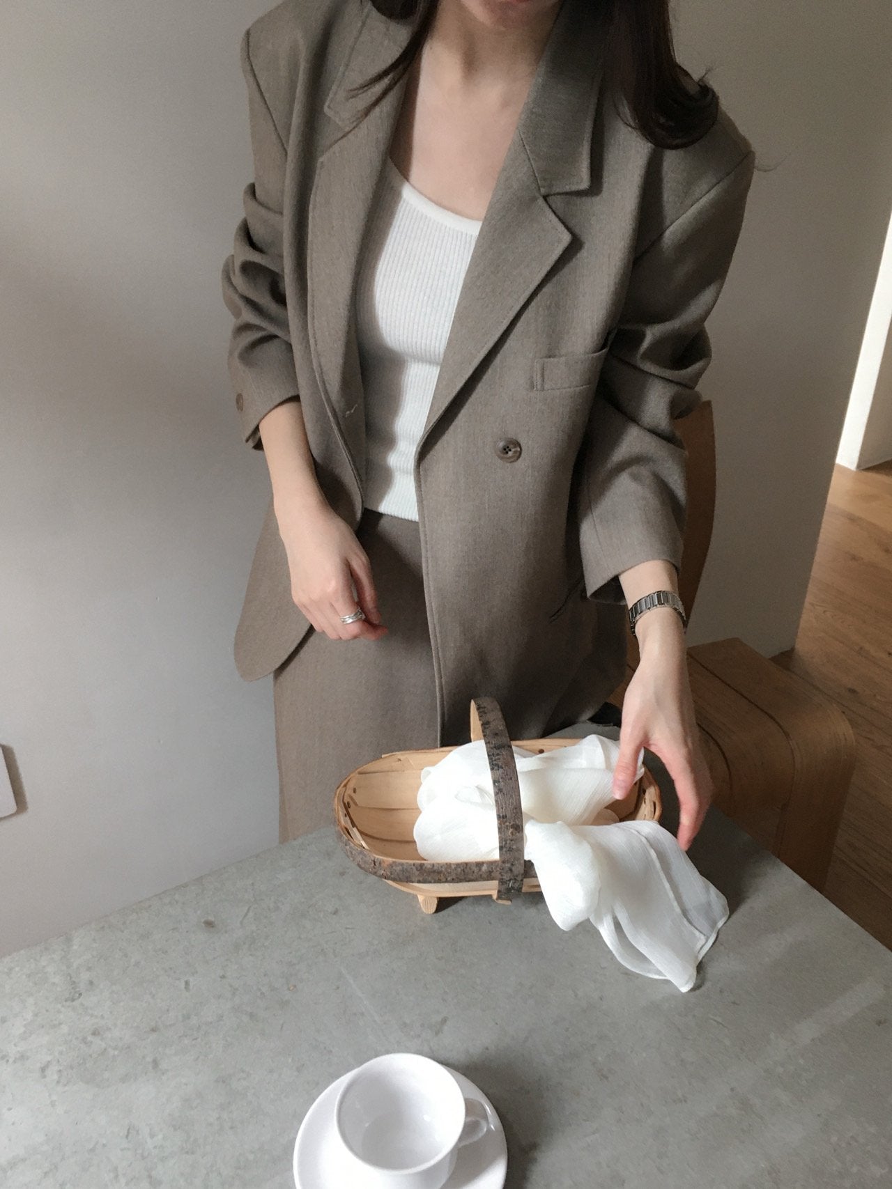 Oversized Wool-Blend Blazer