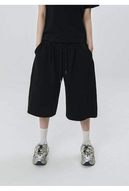 Wide Leg Sweat Bermuda Shorts