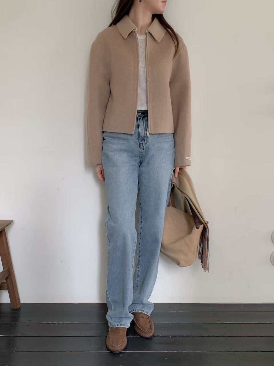 Classic Alpaca Short Handmade Coat