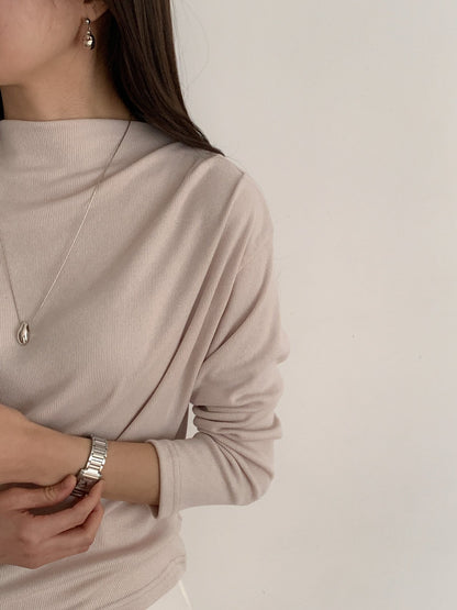 Soft Drape Mock Neck Top